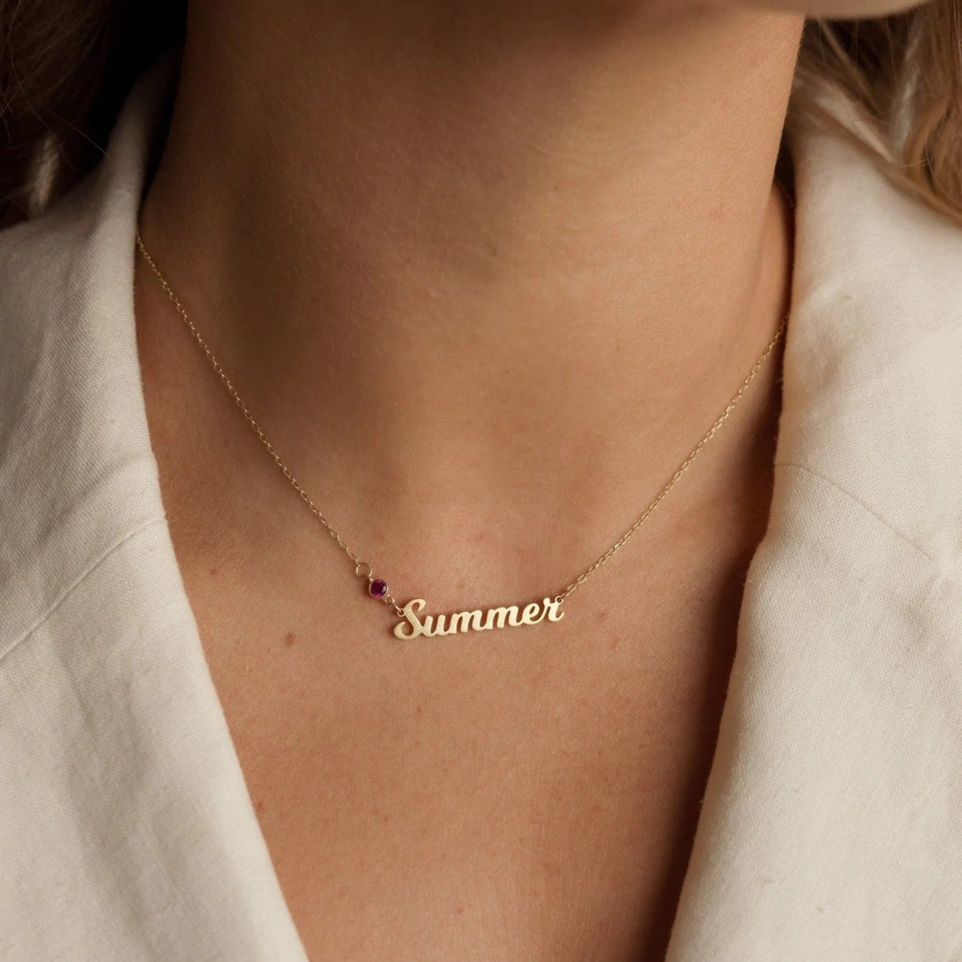Custom Stainless Steel Name Necklace with Letters