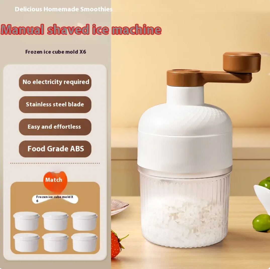Manual Hand-Crank Ice Crusher for Home Use