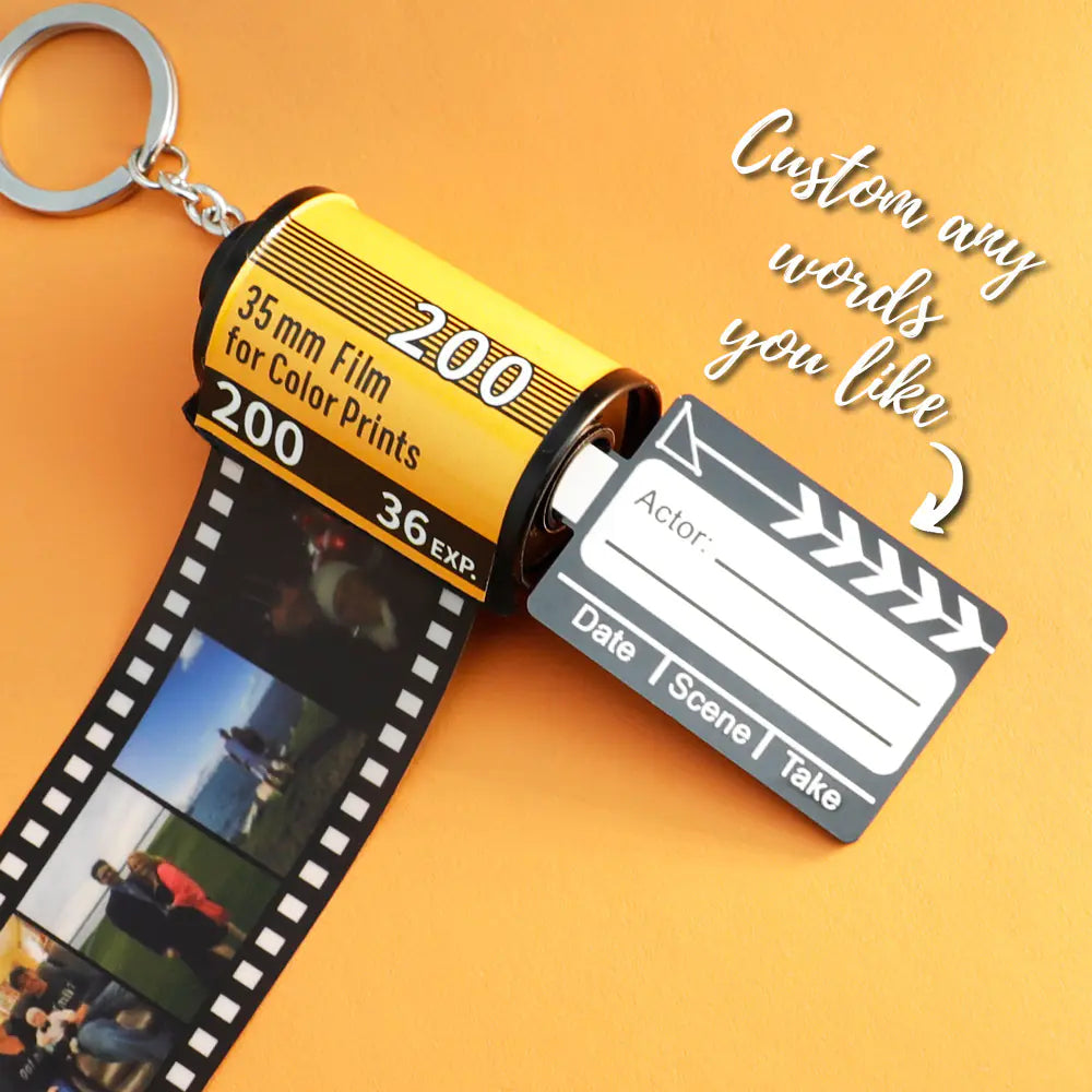 Memory Film Photo Album Keychain for Gifts (Creative)