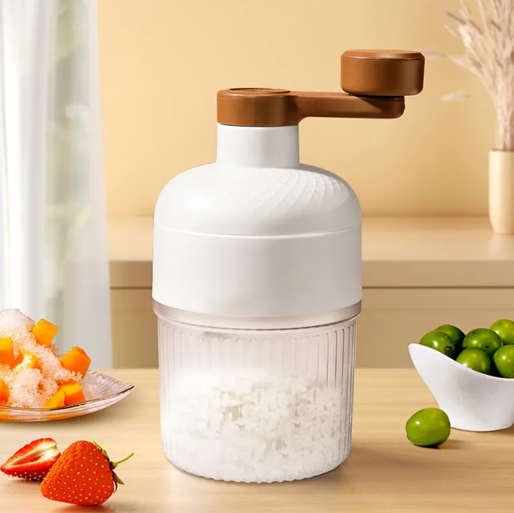 Manual Hand-Crank Ice Crusher for Home Use