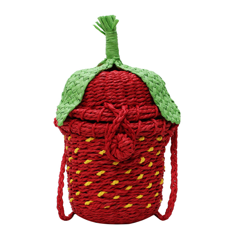 Women's Strawberry Straw Crossbody Bag