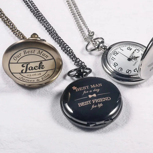 Personalized Men's British Style Mechanical Pocket Watch