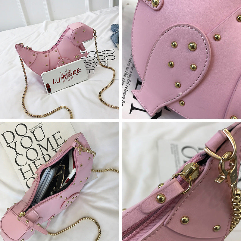 Cute Dinosaur Shaped Shoulder Bag with Sweet Style