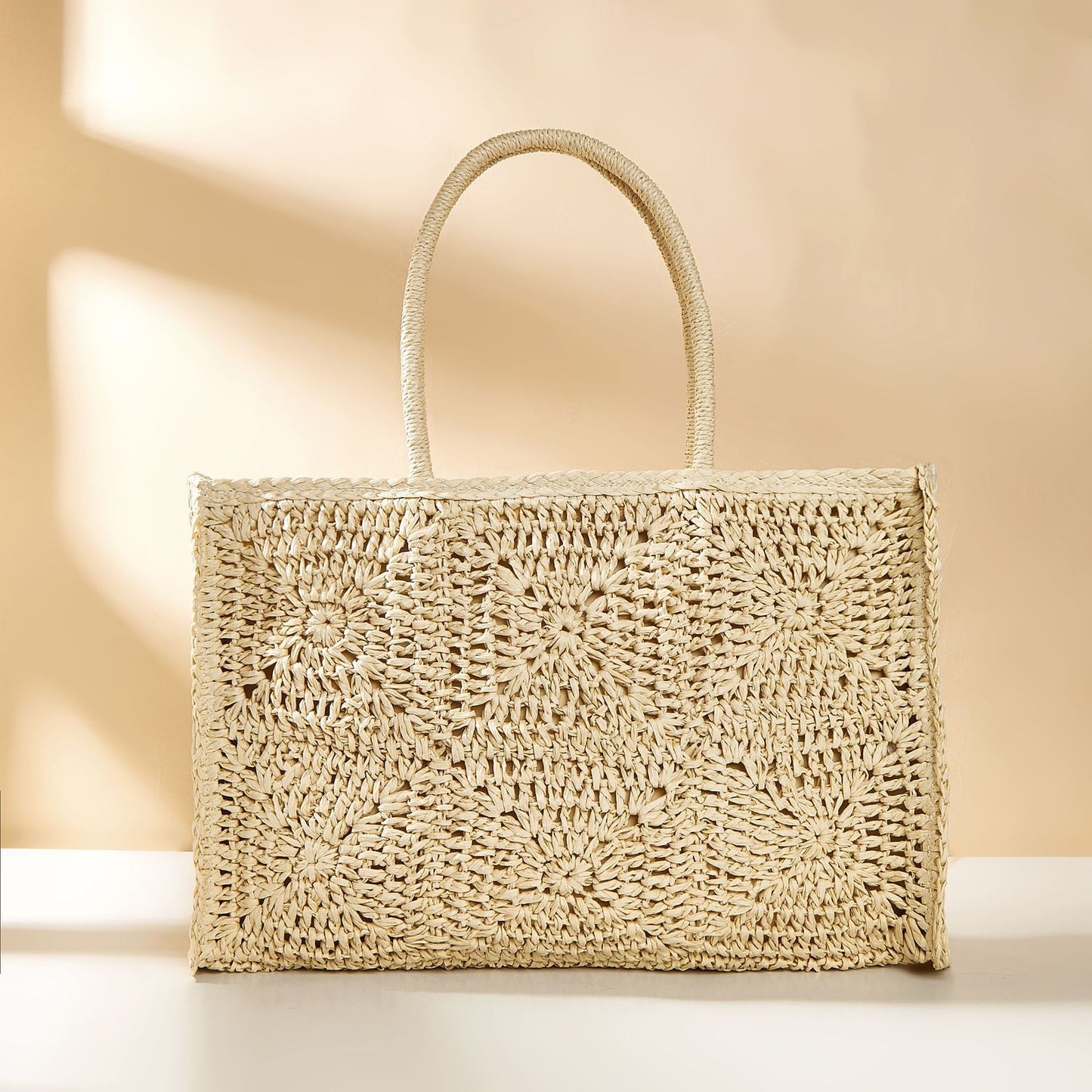 Ethnic Style Straw Bag with Unique Design