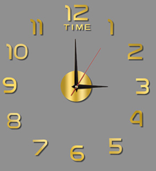 DIY 3D Frameless Wall Clock Kit