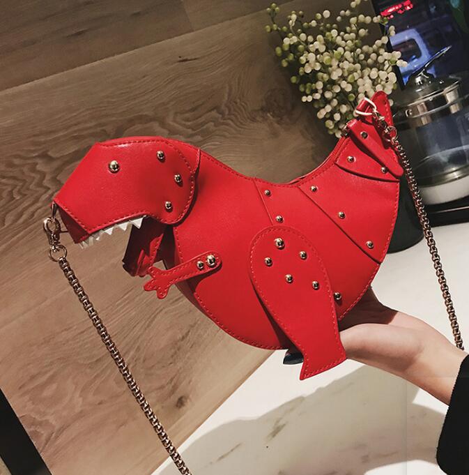 Cute Dinosaur Shaped Shoulder Bag with Sweet Style