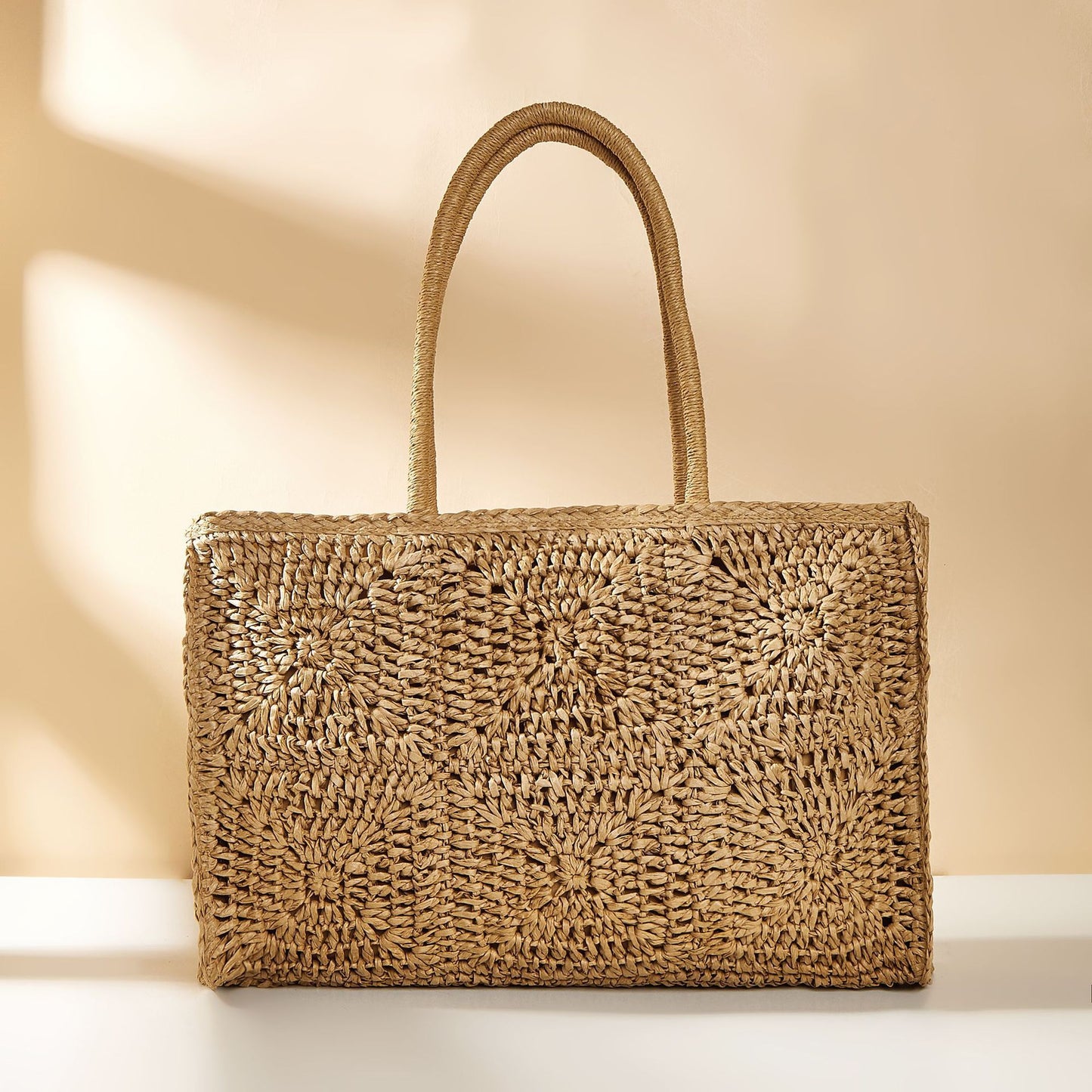 Ethnic Style Straw Bag with Unique Design