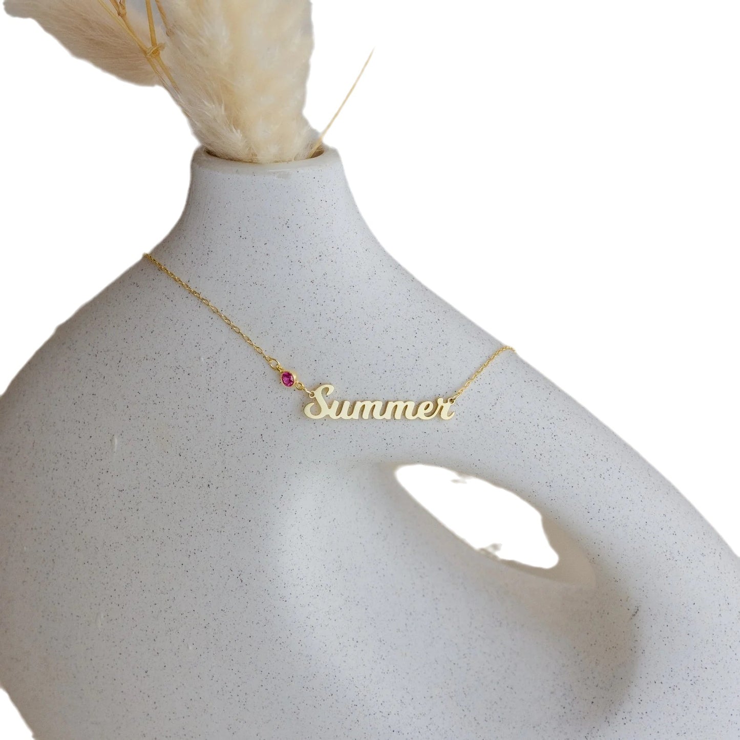 Custom Stainless Steel Name Necklace with Letters