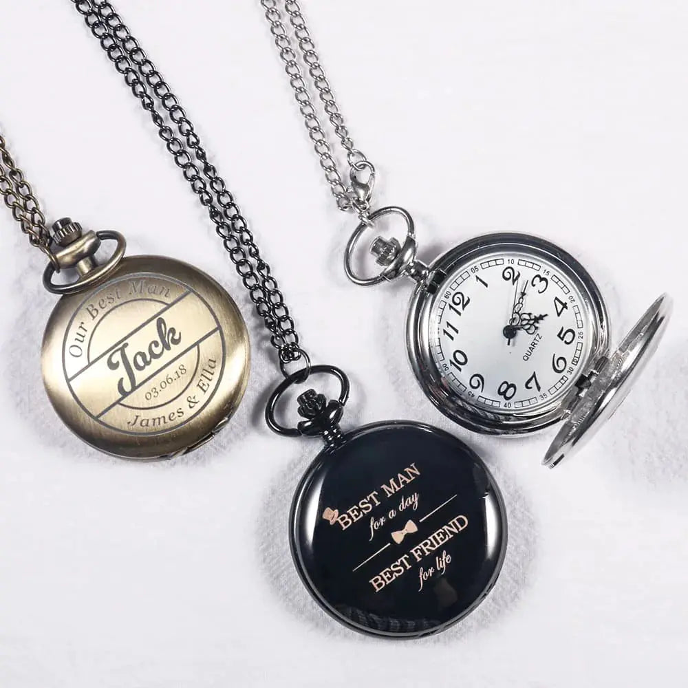 Personalized Men's British Style Mechanical Pocket Watch