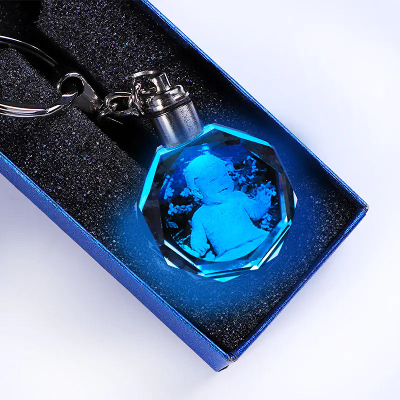 Custom Crystal Keychain with Logo for Events and Gifts