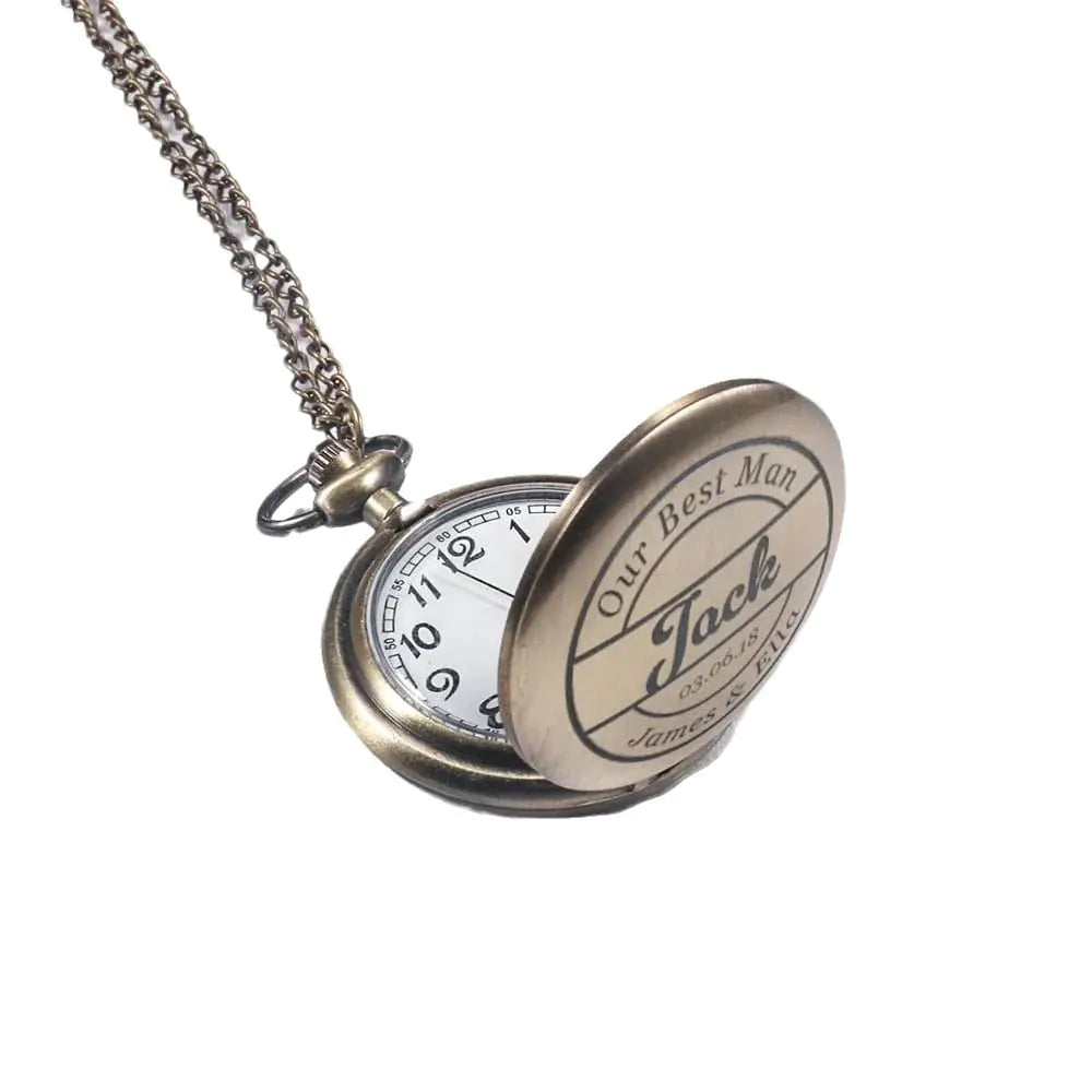 Personalized Men's British Style Mechanical Pocket Watch
