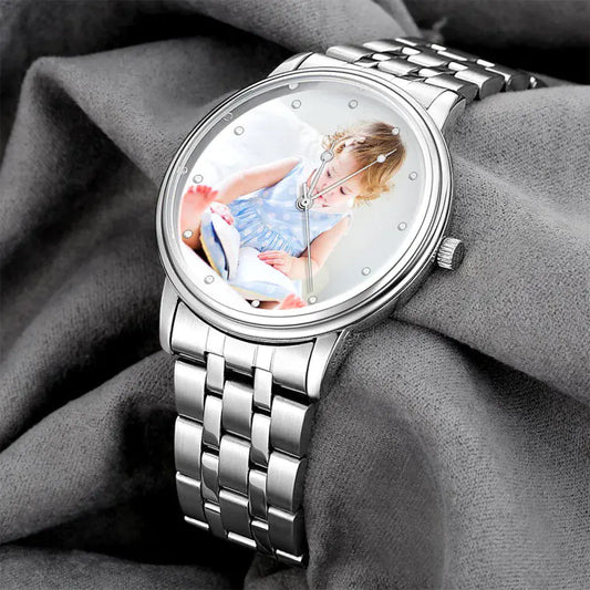 Custom Photo Quartz Watch, Personalized Design