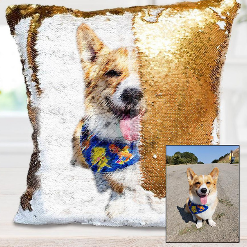 Personalized Sequin Pillowcase - Custom Design