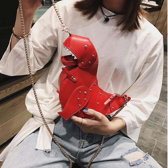 Cute Dinosaur Shaped Shoulder Bag with Sweet Style