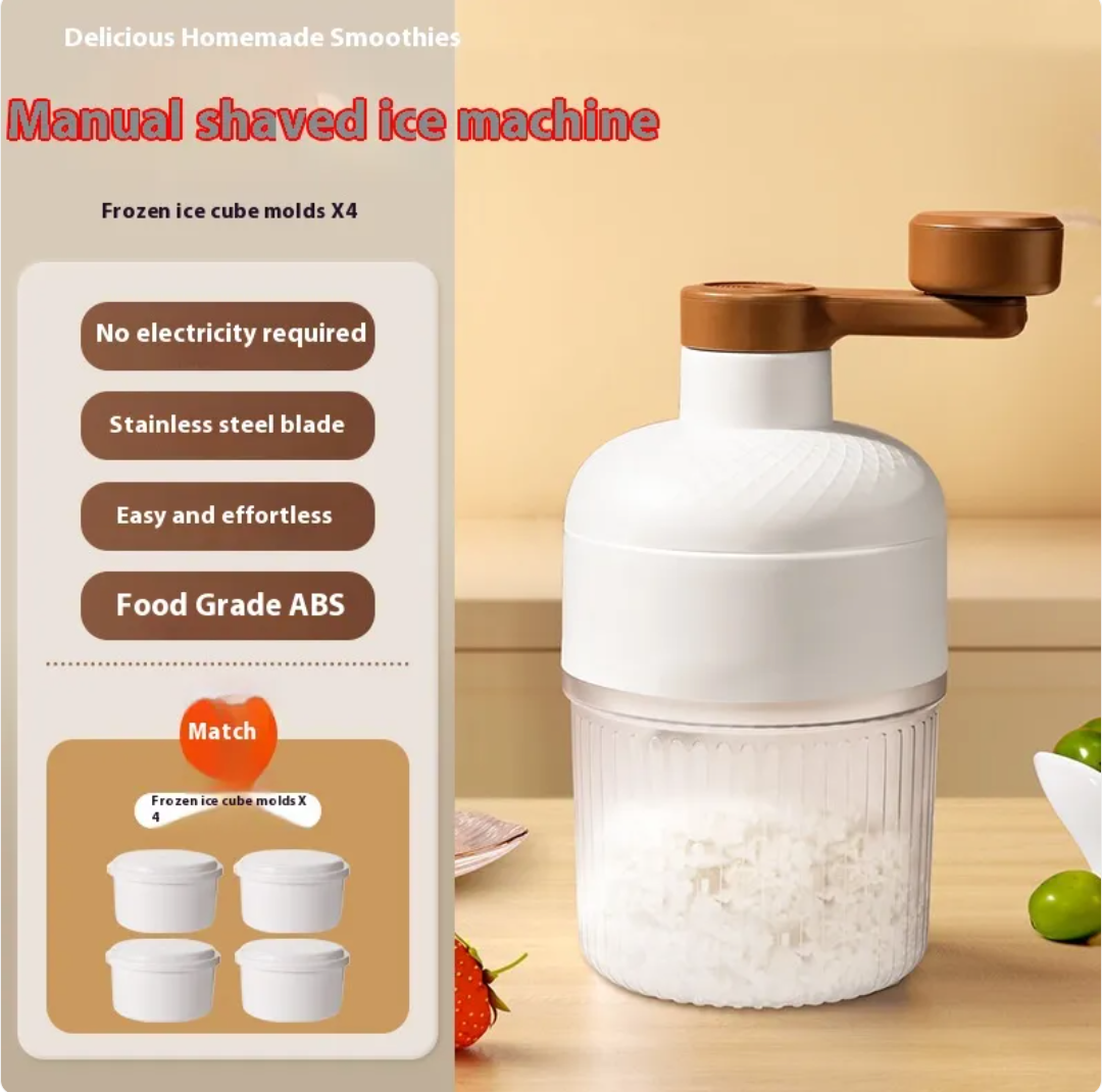 Manual Hand-Crank Ice Crusher for Home Use