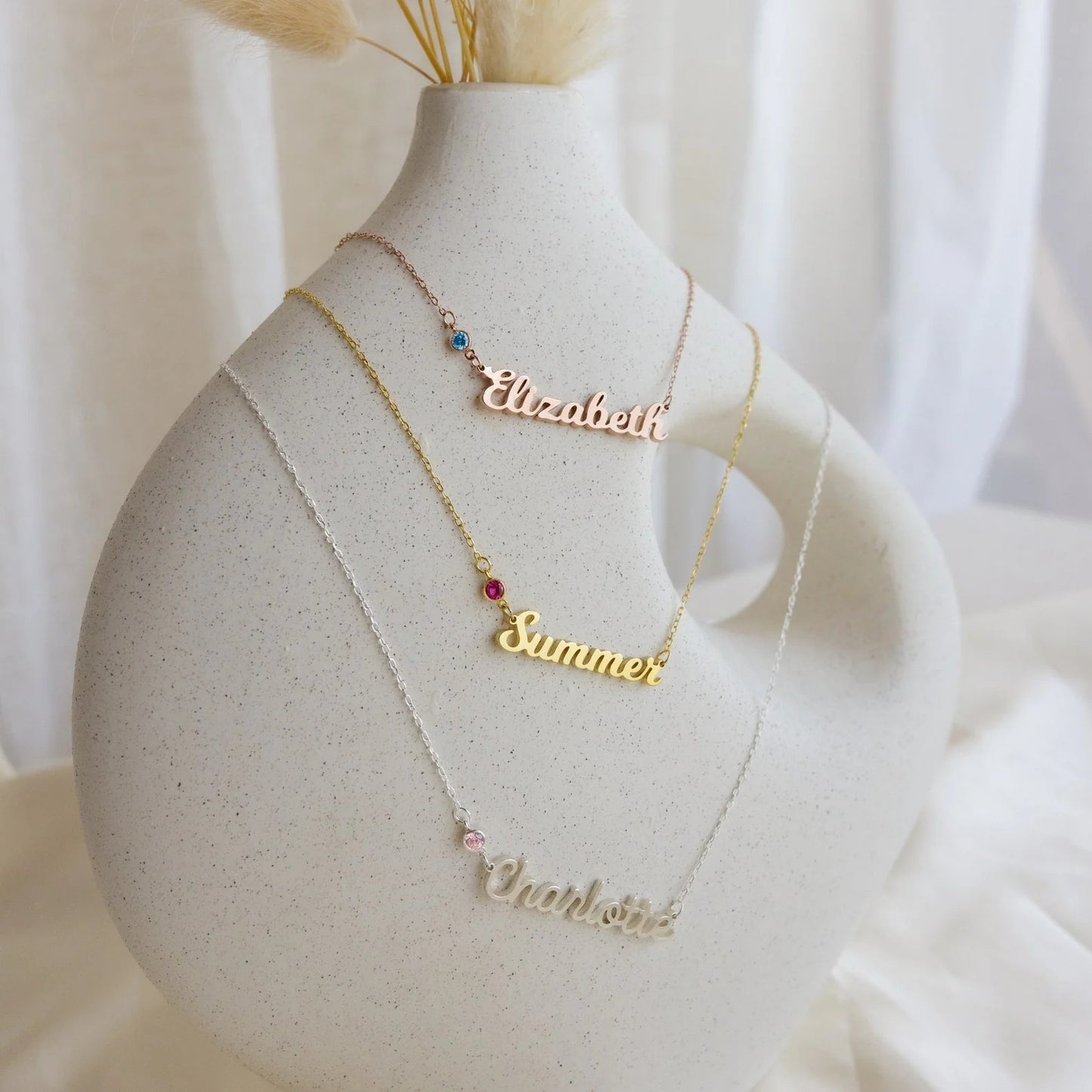 Custom Stainless Steel Name Necklace with Letters