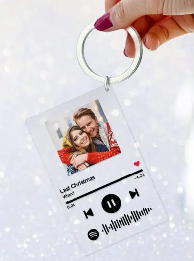 Personalized Acrylic Music Plaque Keychain