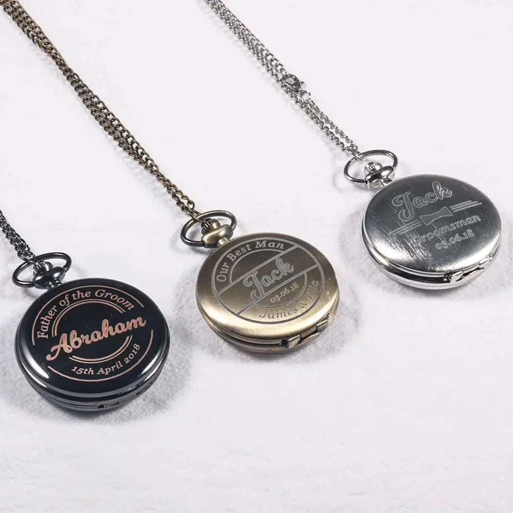 Personalized Men's British Style Mechanical Pocket Watch